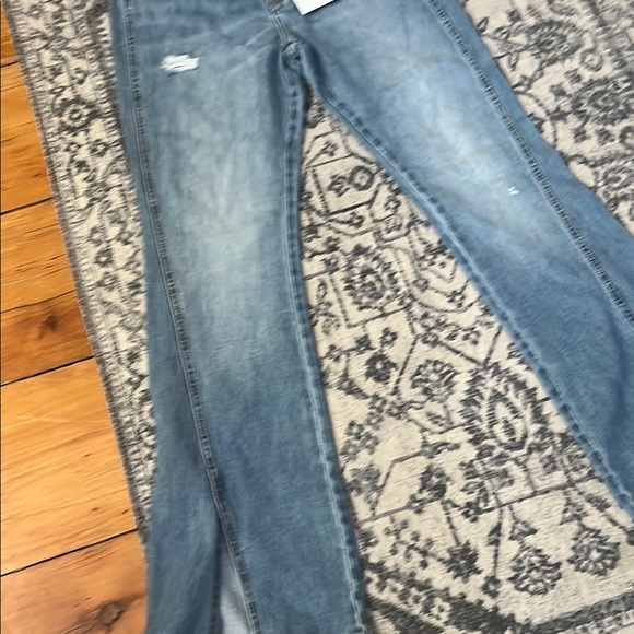 Blue Flare & Wide Leg Jeans with Natural Fading - Picture 2 of 3
